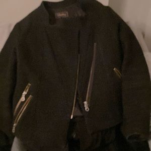 Black motorcycle style jacket